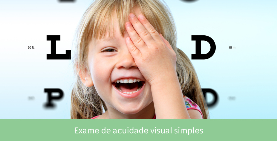 Exame de acuidade visual simples